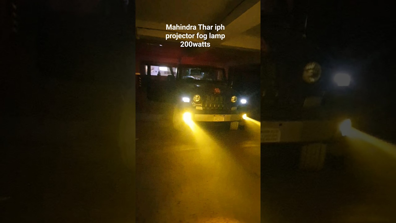 #MahindraTharinstalliphprojectorfoglamp200watt