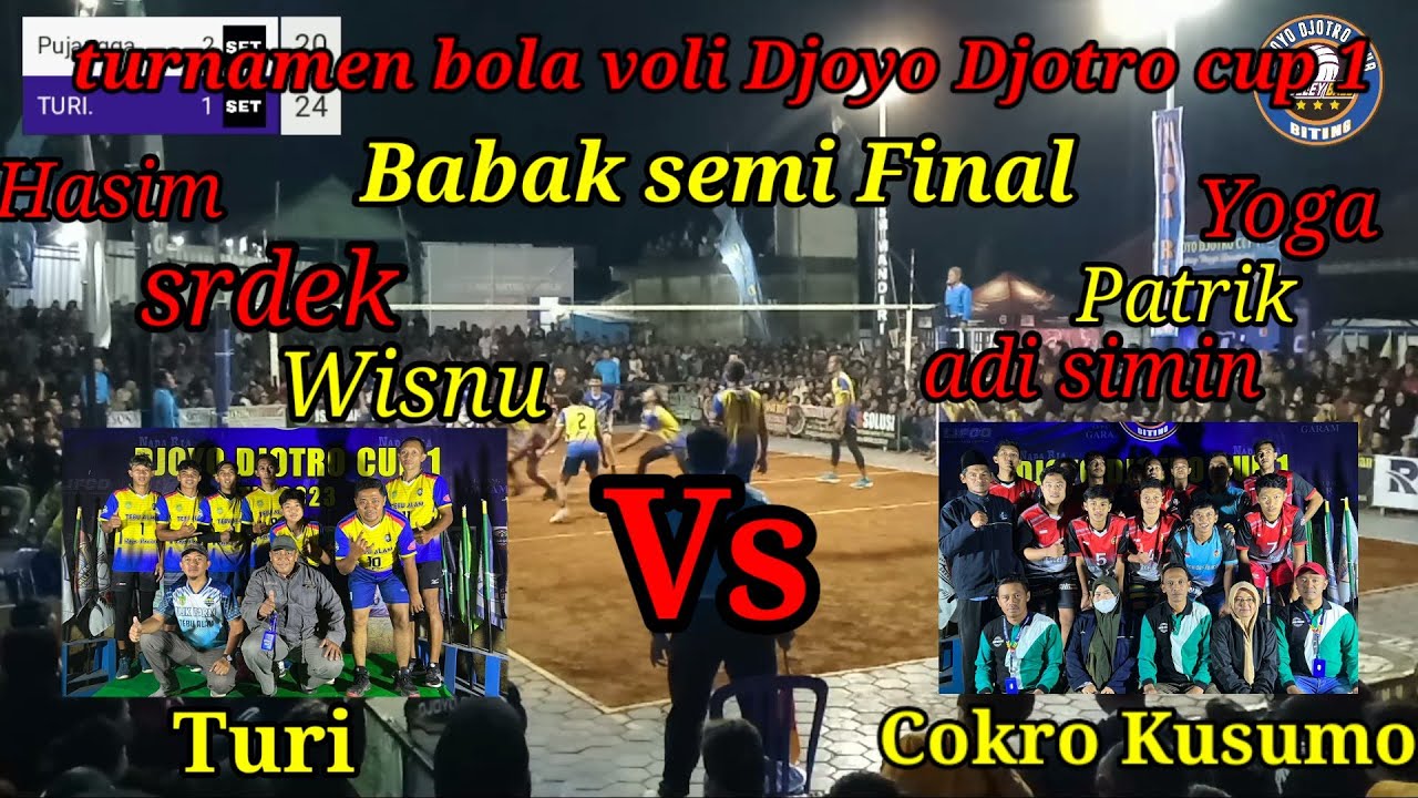 Tebu alam Turi(hasim,sardek,wisnu) Vs Cokro Kusumo(yoga,adisimin,patrik) Full set (3-1)