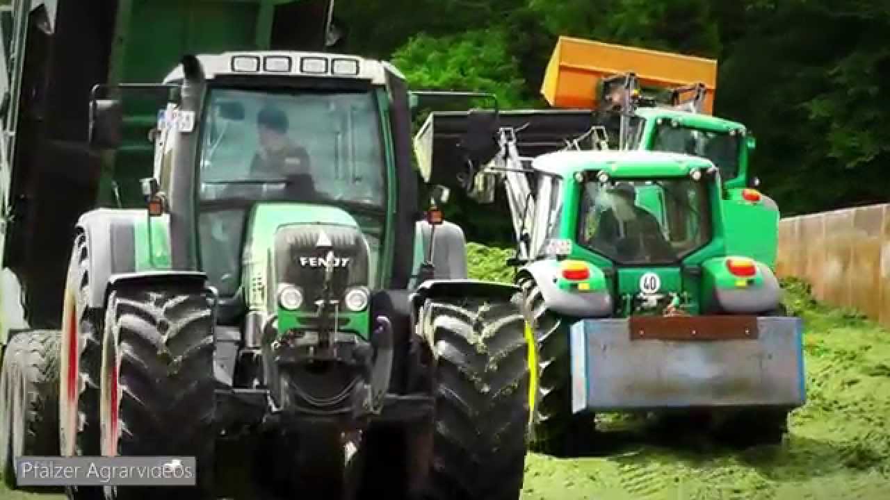 ERNTESERVICE HÜTHER beim ACKERGRAS HÄCKSELN mit JOHN DEERE FLOTTE, FENDT & DEUTZ ► BGA HÖHEINÖD