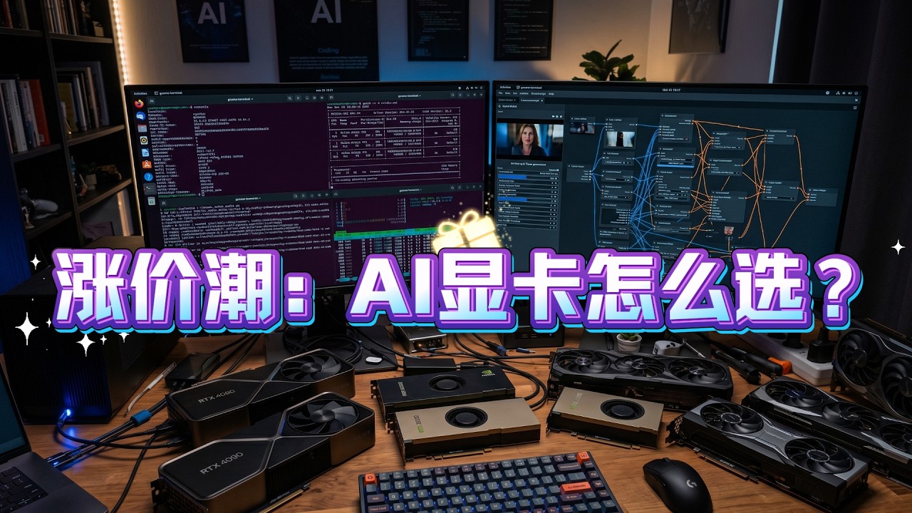 显卡涨价, 本地AI部署性价比横评：7900xtx vs 3090，AI Pro R9700 vs 4080S 32G, 4090 48G vs 5090! 大模型/ComfyUI.