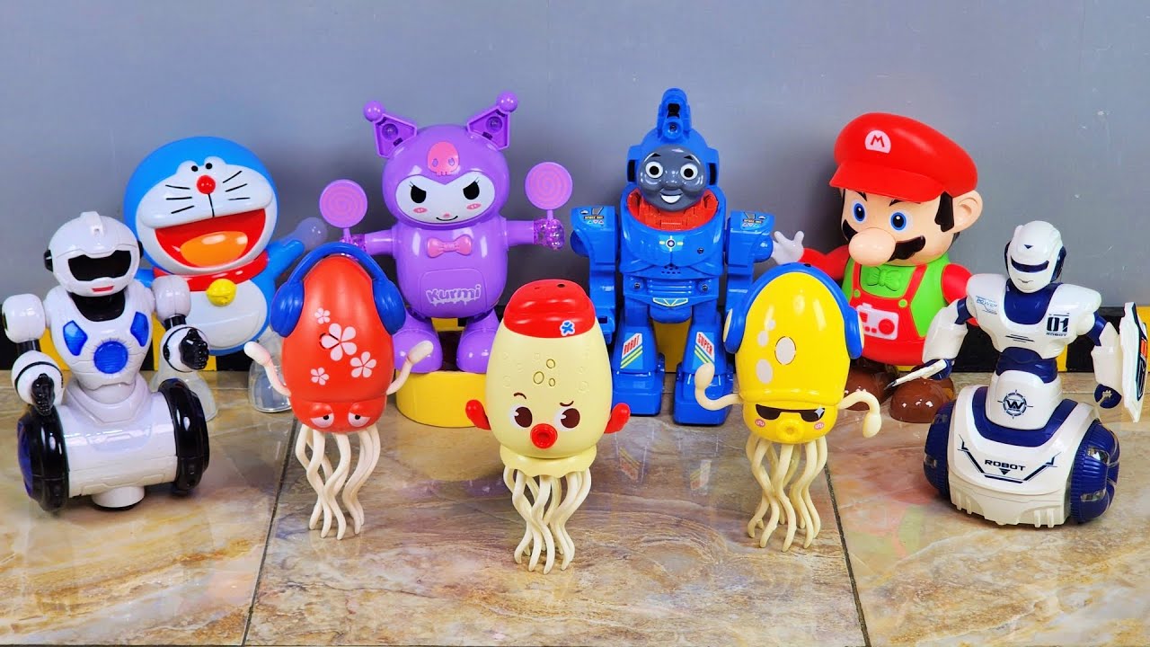 Unboxing Robot Gurita, Robot Cumi-cumi, Robot Thomas, Robot Gurita Joget, Robot Cumi-cumi Goyang