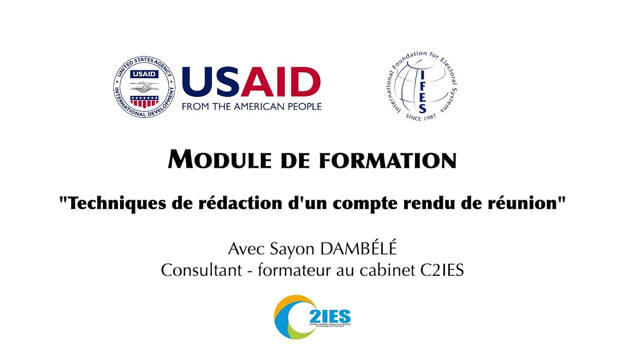 FORMATION : Techniques de rédaction d'un compte rendu de réunion.