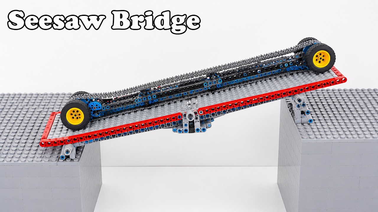 Can LEGO Tracked Vehicle Survive on Moving Seesaw Bridge? | Smart Lego