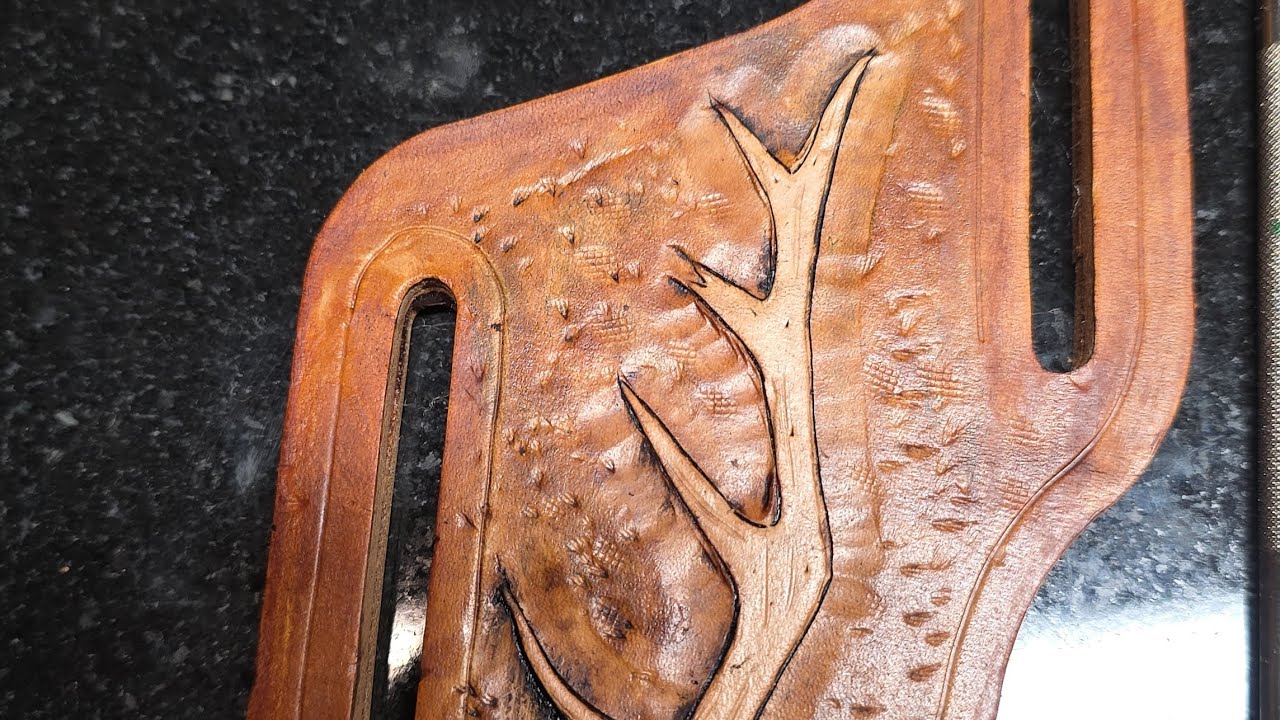 ANTLER SHED PANCAKE SHEATH HANDCRAFTED getting ready for sewing #viral #youtube #fyp 