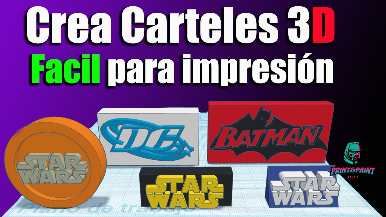 🔥Crea carteles para imprimir en 3D facil sin saber modelar😉/impresión 3D
