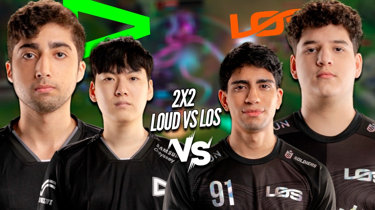 MAGO e YOUNGJAE vs DUDUHH e ACKERMAN, 2X2 LOUD vs LOS na SOLOQ - TREINO CBLOL 2026