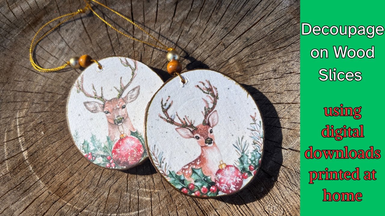 Christmas Wood Slice Ornaments