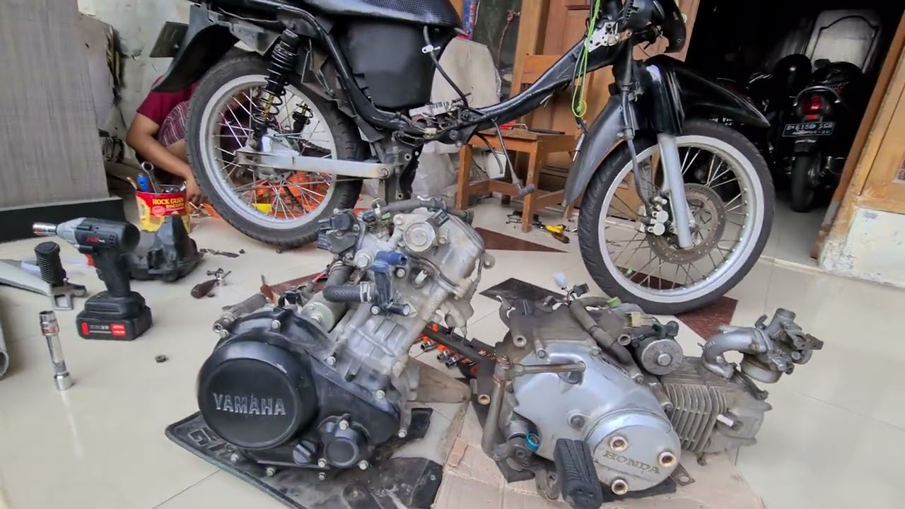 Fitting Mesin Yamaha R15V3 Di Honda Kharisma || Project Swap Engine Karisma - R15 V3 Part 2 !!!