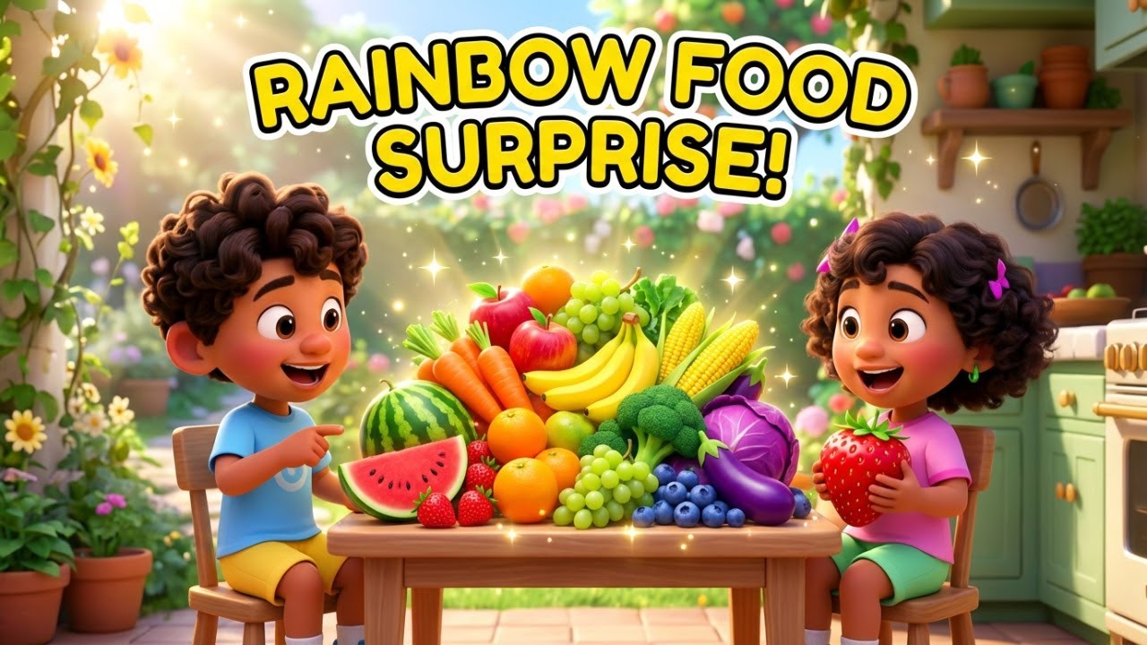 Eating Healthy Rainbow Foods | Kids Songs & Nursery Rhymes