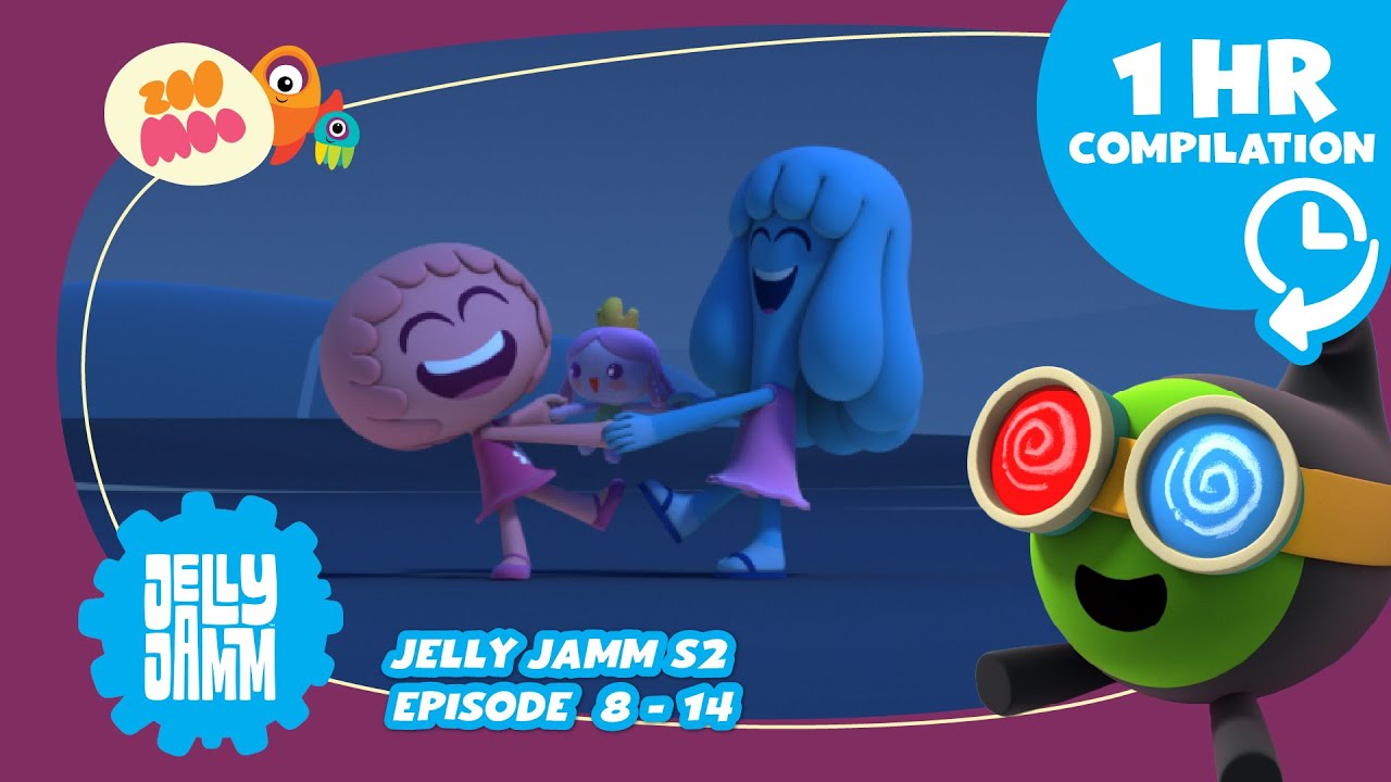 Jelly Jamm - 1 HOUR Compilation Video Season 2  Eps. 8-14 - FULL EPISODES Cartoons for Kids @ZooMoo