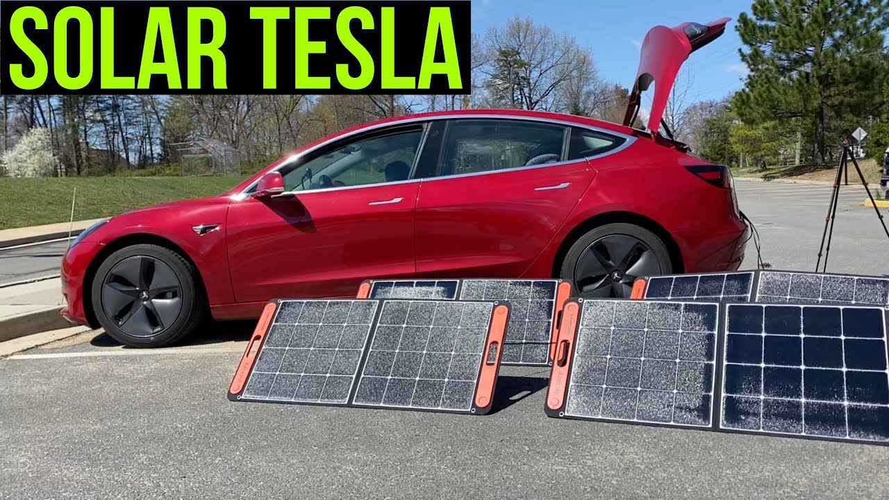 Solar Pass-through Charging Tesla Using Jackery 1500 and 400W Panels