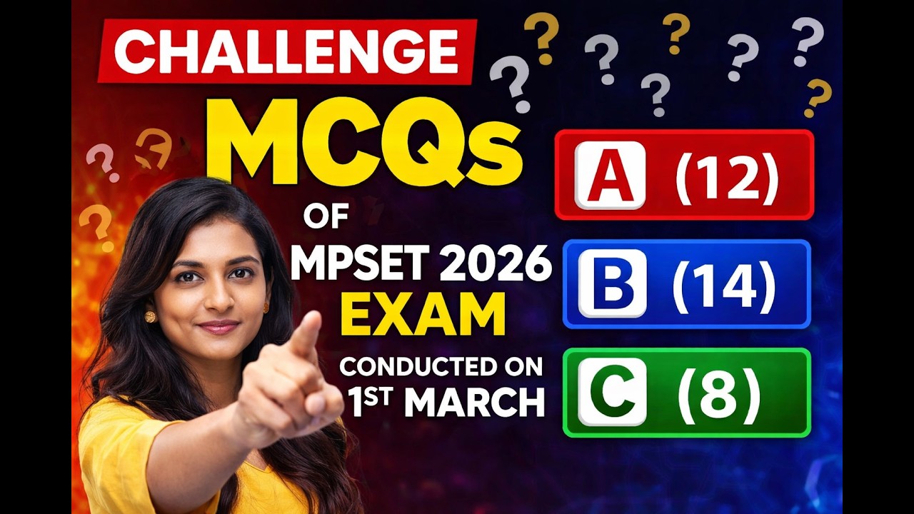 MPSET 2026 Exam Challenge MCQs | 1 March Paper Analysis