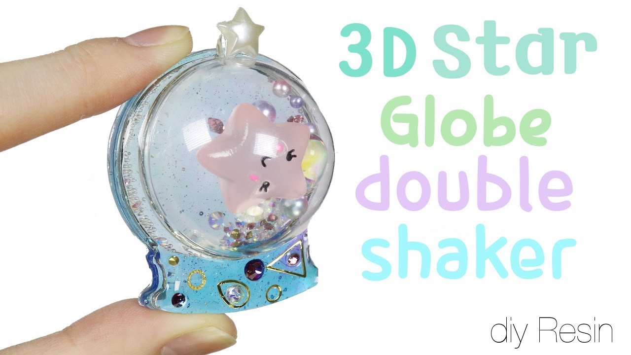 Watch me Resin: How to DIY 3D Star Globe Double Shaker Charm Tutorial