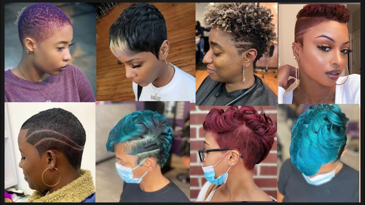 Colorful Low Cut Slayed Hair Magic Styles for Brown Skin Women 😍