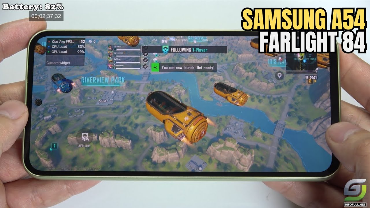 Samsung Galaxy A54 test game Farlight 84
