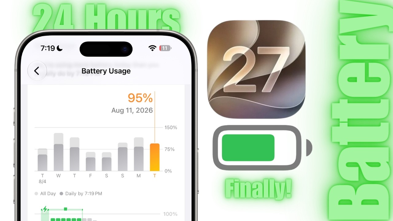 iOS 27 Beta 5: Время работы аккумулятора и производительность (спустя 24 часа)