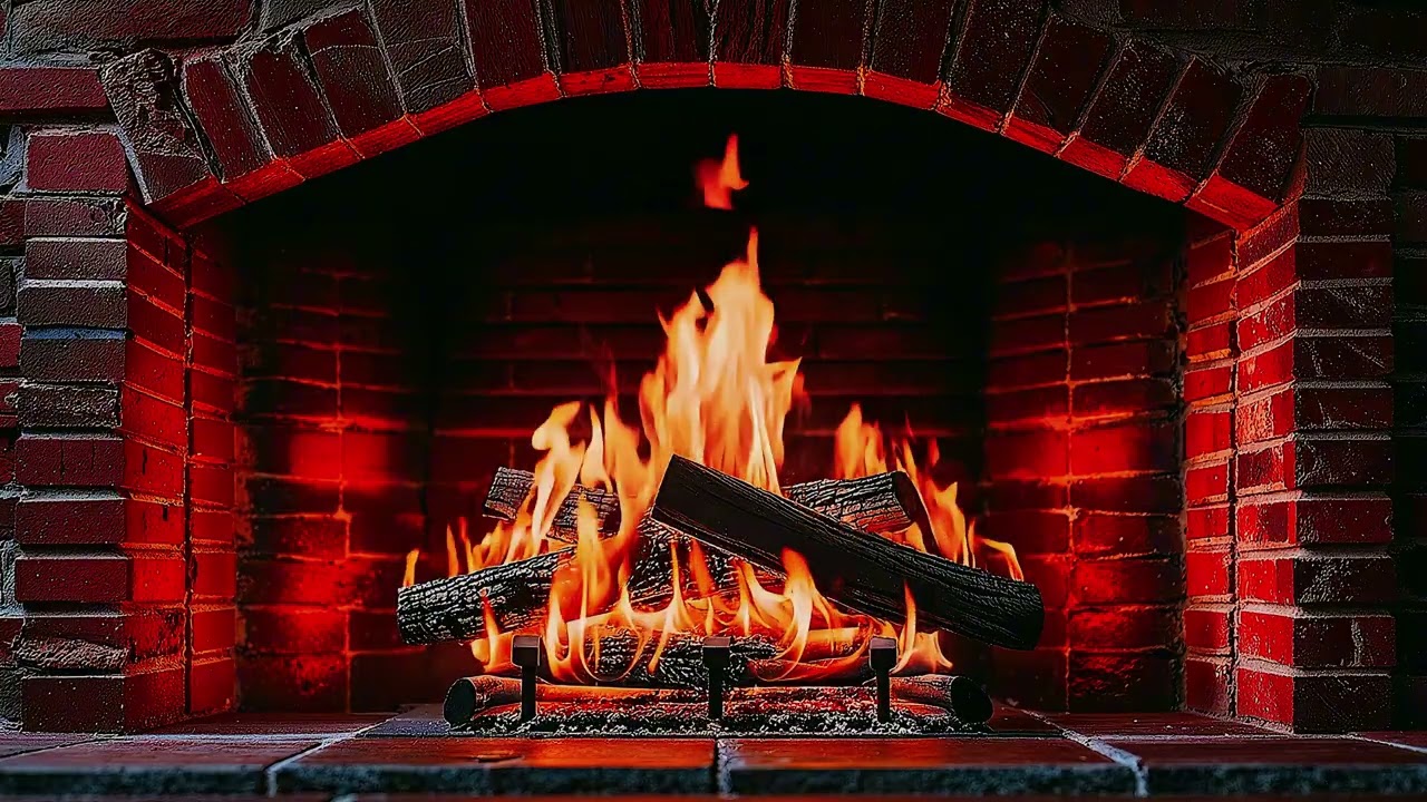 Fireplace 4K Crackling Fire 🔥 Relaxing Fireplace Ambience for Sleep, Study & Meditation