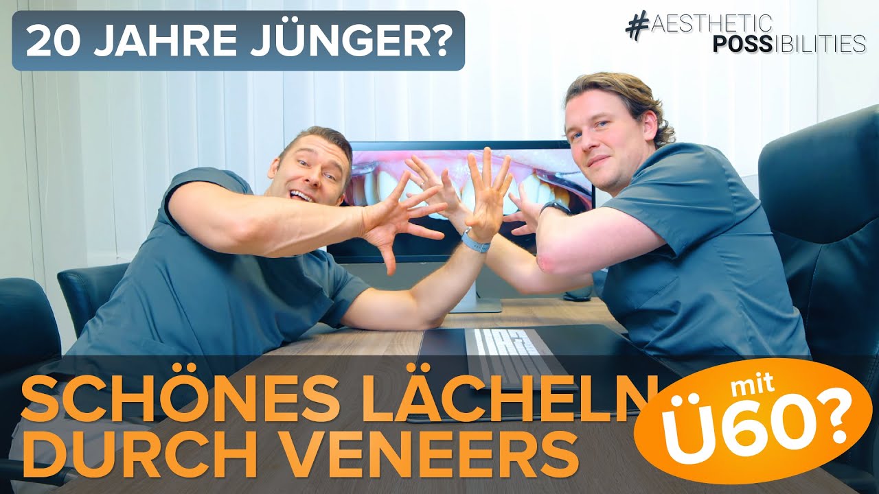 Schöne Zähne durch VENEERS und BLEACHING mit Ü-60? Kompletter Ästhetikfall + vorher nachher
