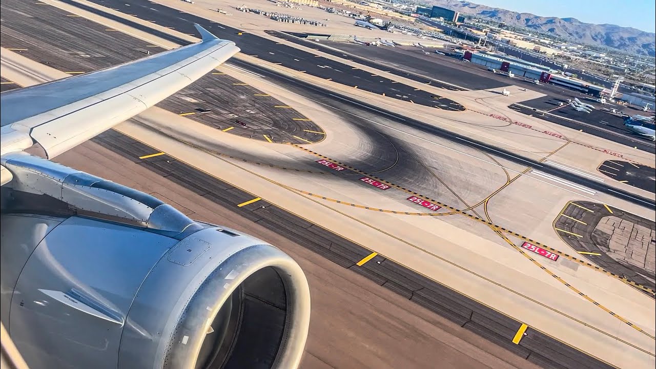 TOGA TAKEOFF | American Airlines A321-231 Golden Hour Takeoff from Phoenix Sky Harbor Airport ~ KPHX