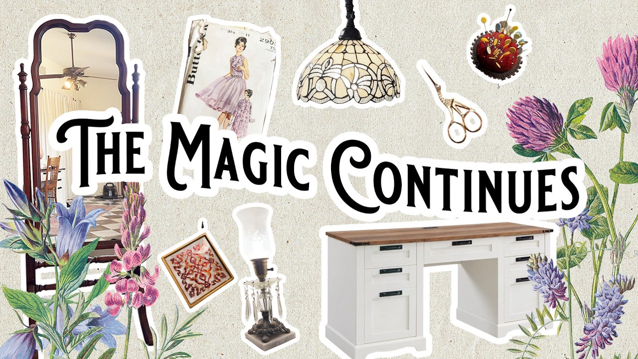 Decorating and Thrifting for my Practical Magic Inspired Sewing Studio | Part 2