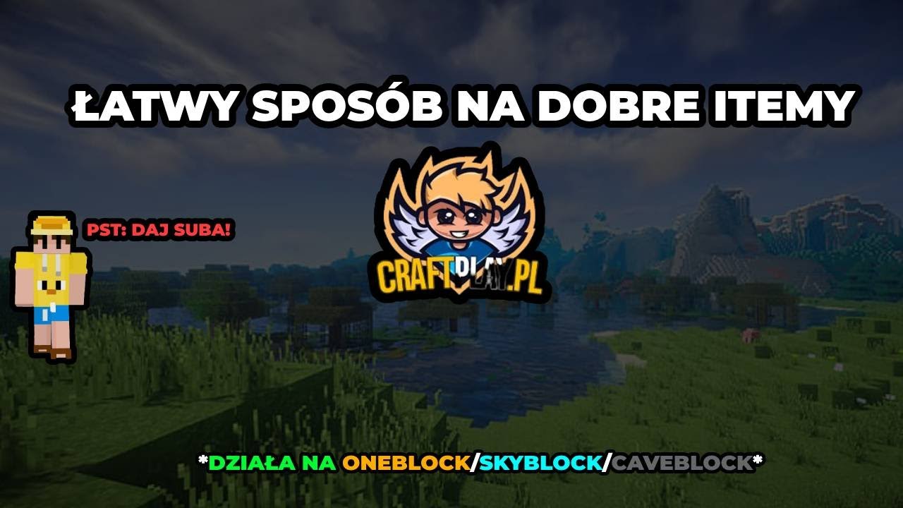 ŁATWY SPOS&Oacute;B na DOBRE ITEMY na OneBlock/SkyBlock/CaveBlock! *craftplay.pl*
