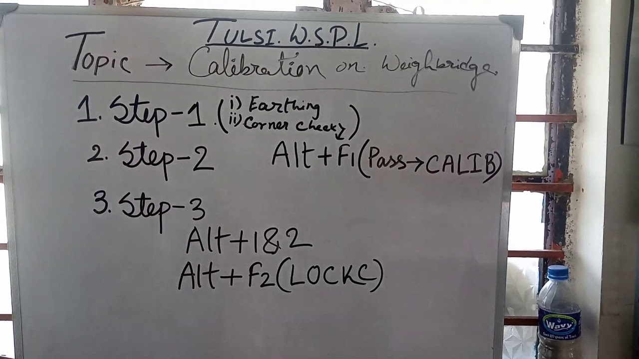 Calibration process of Tulsi weighbridge