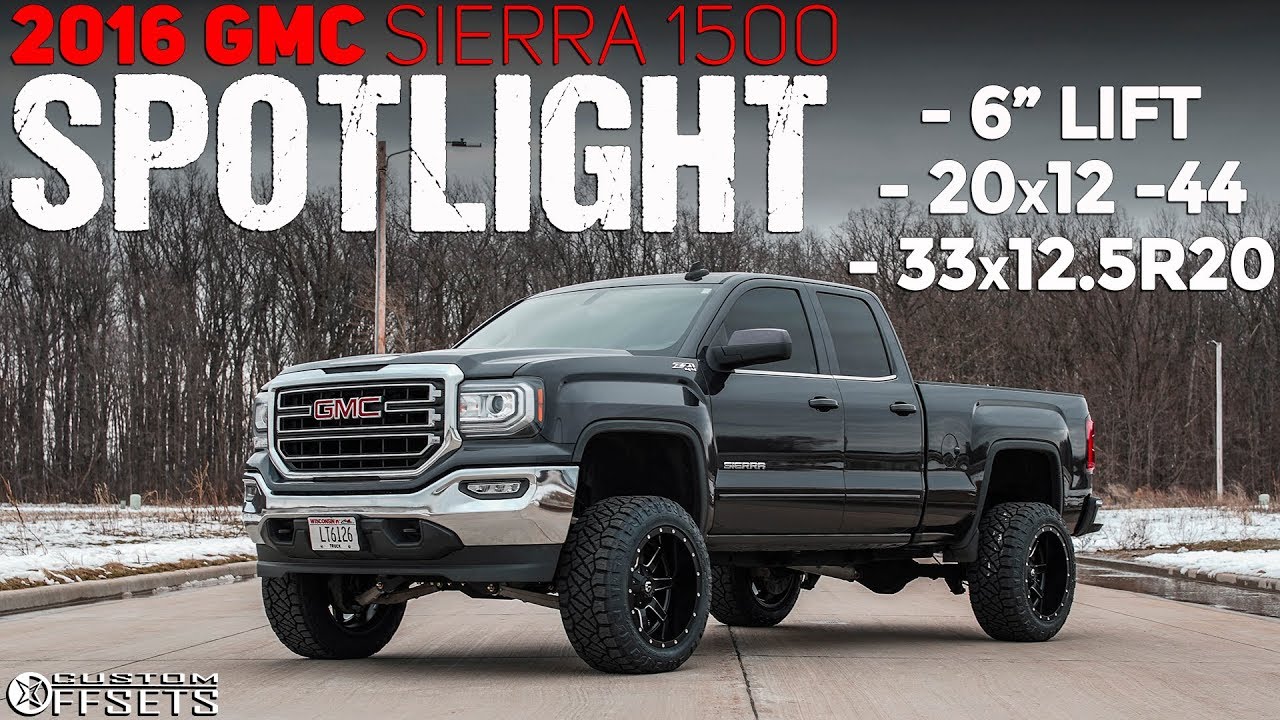 2016 GMC SIERRA 1500 SPOTLIGHT! || 6” Lift, 20x12’s, & 33’s!