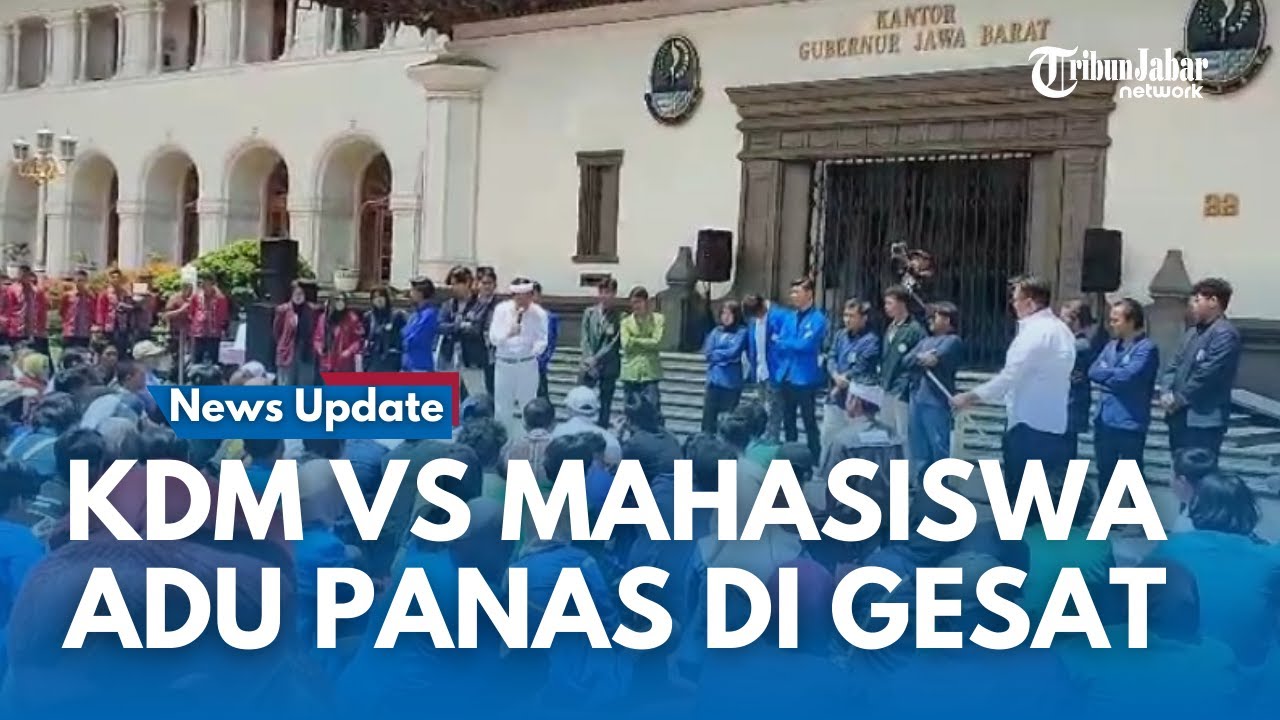 MOMEN Gubernur  Dedi Mulyadi Duduk Lesehan Dengarkan Kritik & Aspirasi Mahasiswa di Gedung Sate