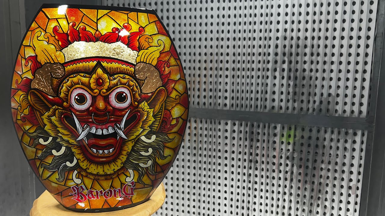 One of the  extraordinary airbrush technique 👹👹👹| Balinese art