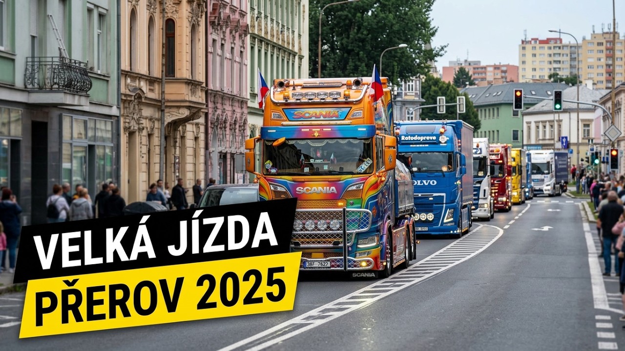Průjezd srazu kamionů, Přerov 2025