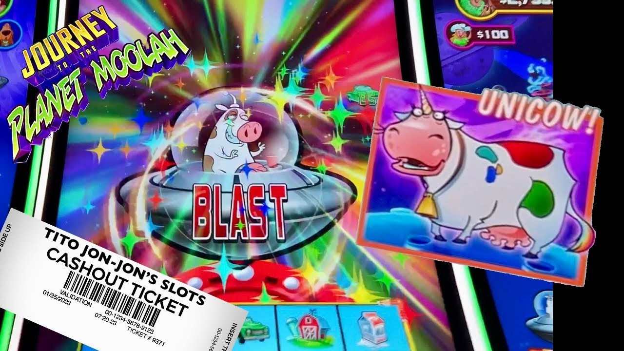 Max Spins UNICOW on Journey to the Planet Moolah!  ⚡️ BLAST ⚡️ comes in clutch!