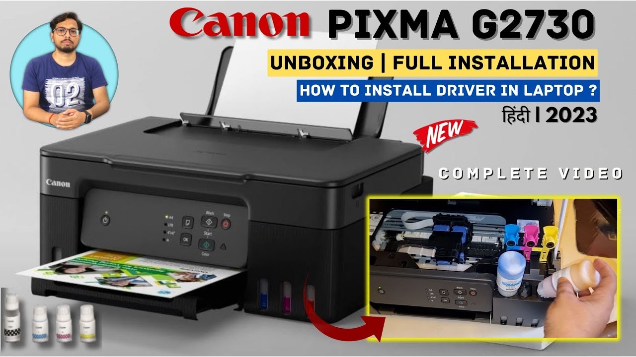 Canon Pixma G2730 Printer Unboxing & Full Installation | Complete Video in Hindi | 2023