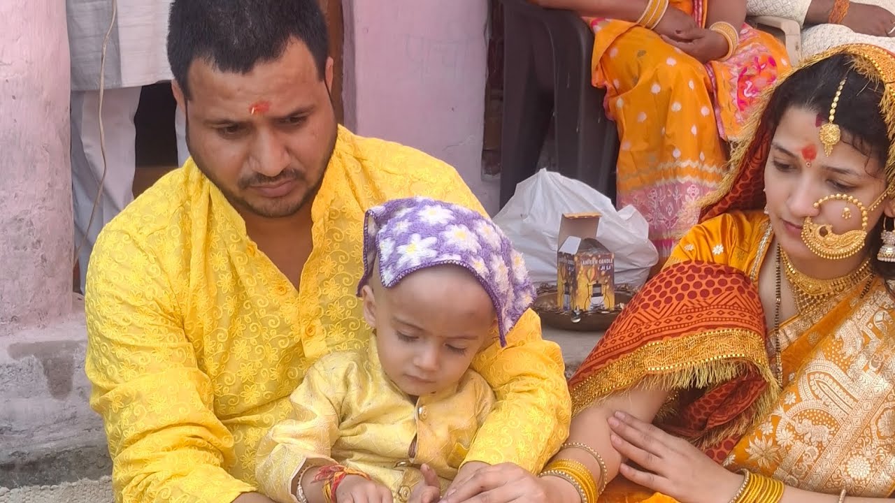 #पहाड़ी पंरपरा रिति रिवाज़ मे हुआ  अंस  चुडाक्रम सस्कांर#❤️#🥰#🥰