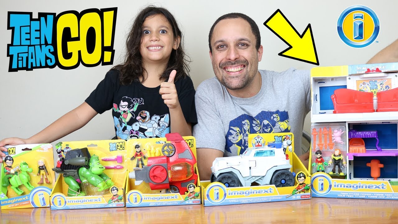 Torre Titã, Carro Ciborgue, Jato Robin, Mutano Gorila Imaginext Jovens Titãs em Ação Teen Titans Go