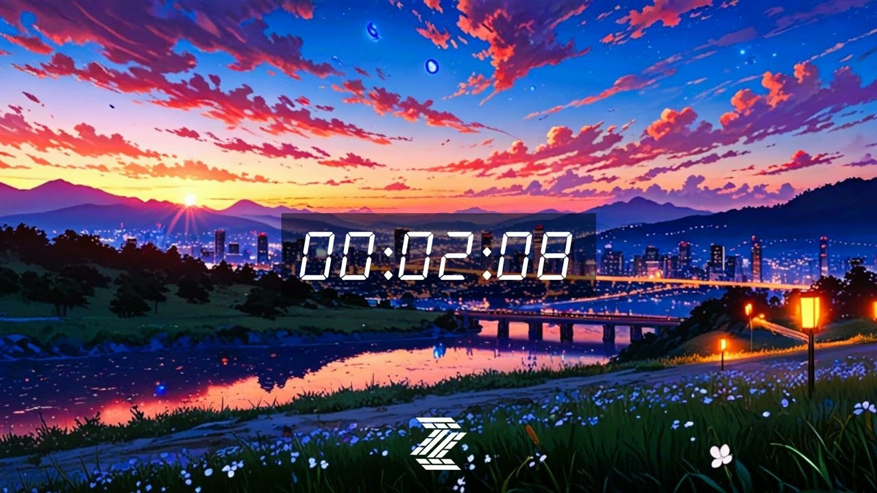 4-Minute Digital Timer | Tranquil Cherry Blossom Haven | TimelyFlow
