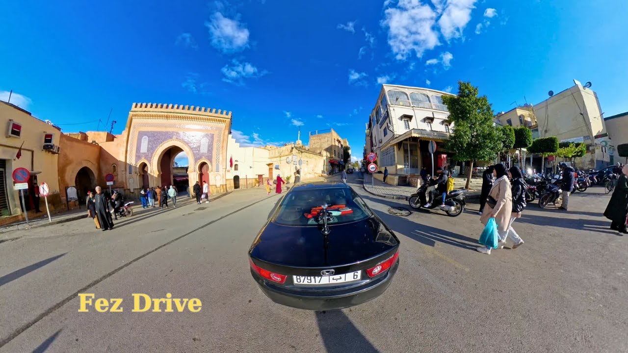 Driving in Fes (Morocco) in 8K (2025) 🇲🇦 | Rear Car Cam View