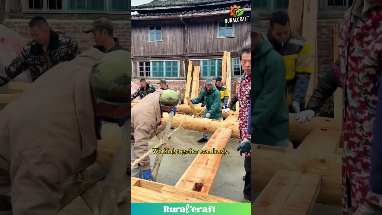 The Art of Traditional Carpentry: Building with Skill and Teamwork #craftsmanship #woodwork