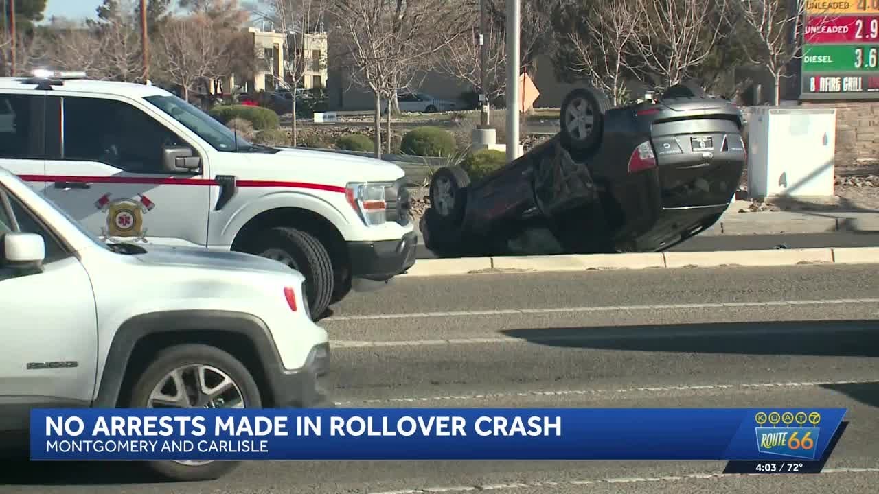 No one arrested after rollover crash in Albuquerque