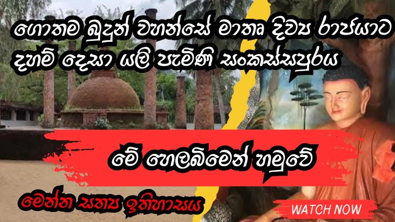 ගොතම බුදු හිමි මාතෘ දිව්‍ය රාජයාට දහම් දෙසා යලි පැමිණි සංකස්සපුරය හෙල බිමෙන් හමුවේ | Sankassapuraya