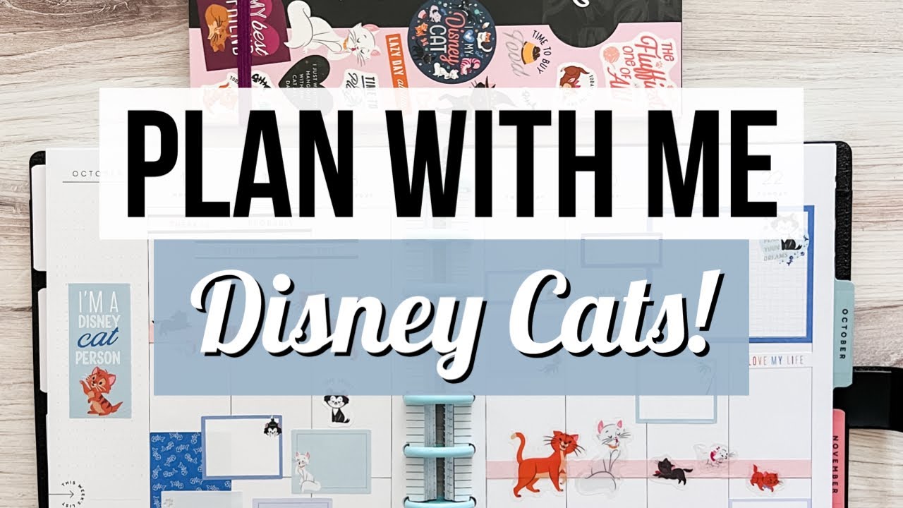 Plan With Me - Disney Cat Spread for my Patron Megan! Classic Vertical Happy Planner Sept 2023