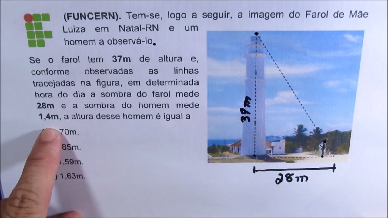 FUNCERN - IFRN || 2 Questões : ÁREA do QUADRADO e SEMELHANÇA de TRIÂNGULOS.