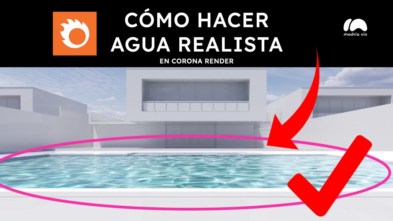 Agua con Cáusticas en Corona Render