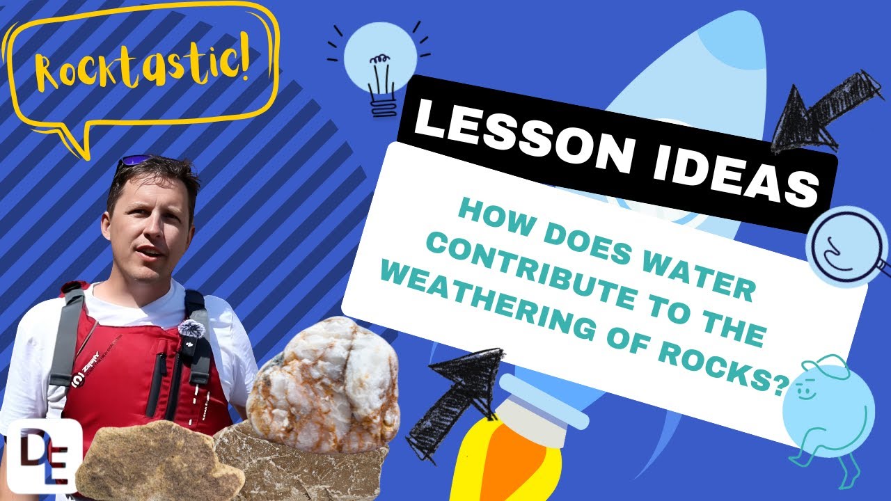 How does water contribute to the weathering of rocks?