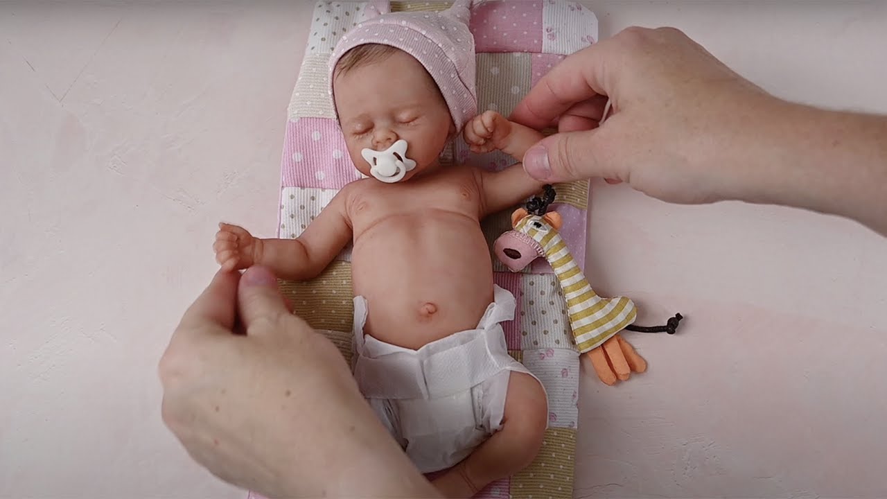 Dainty 11 inch Baby Girl Bambi - Silicone Reborn Miniature Baby Doll