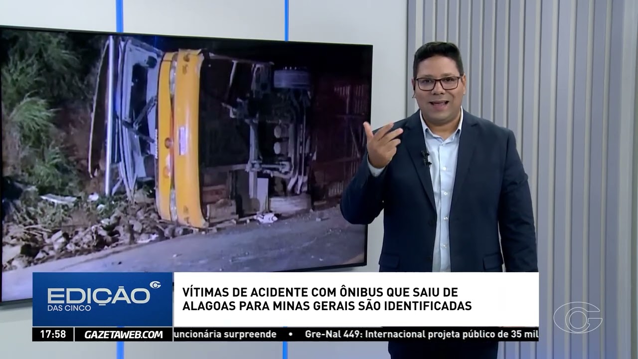 V&iacute;timas de acidente de &ocirc;nibus que saiu de Alagoas para Minas Gerais s&atilde;o identificadas