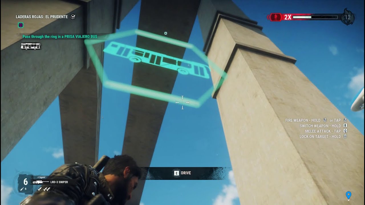 Just Cause 4 - Pass through the ring in a Prisa Viajero Bus - Laderas Rojas El Prudente