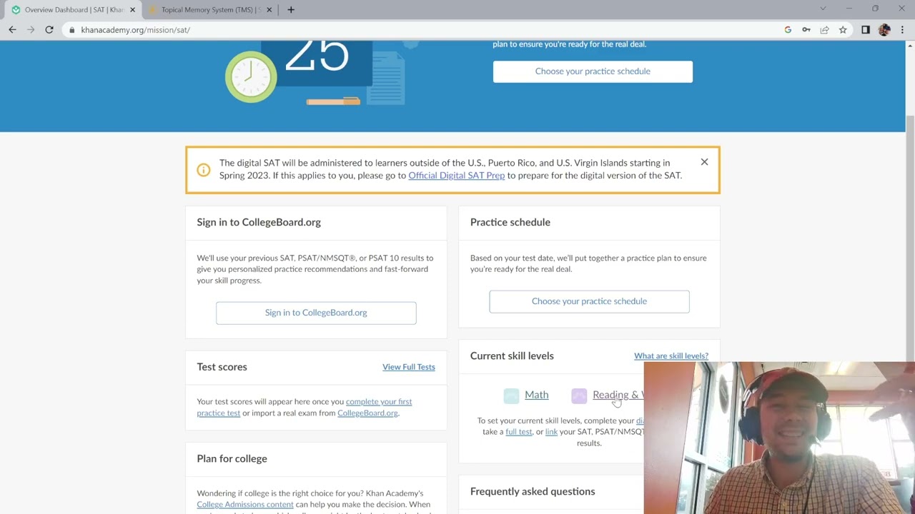 How to Set up SAT Prep on Khan Academy
