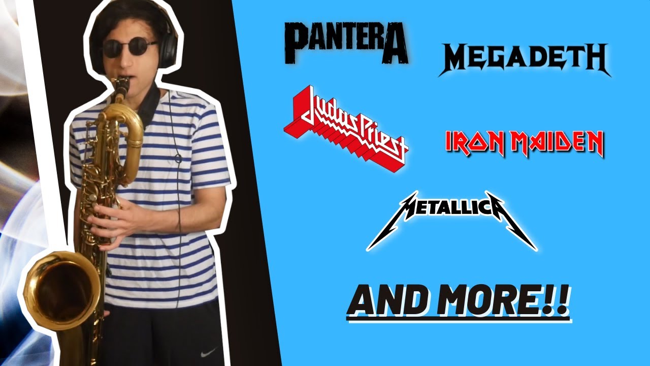 10 Epic Classic Metal Riffs played on BARI SAX (with Sheet Music!)