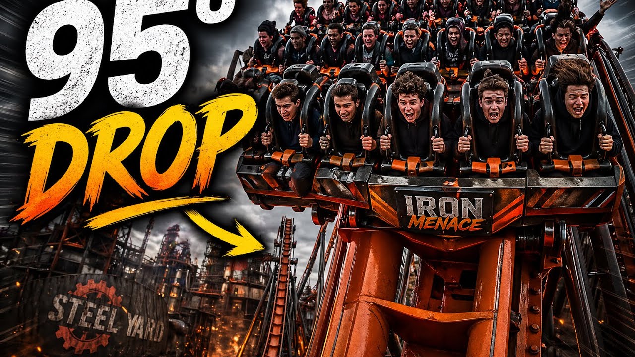 IRON MENACE: STEEL YARD SIREN 🔥 | 95° Dive Drop (AI Music Video)