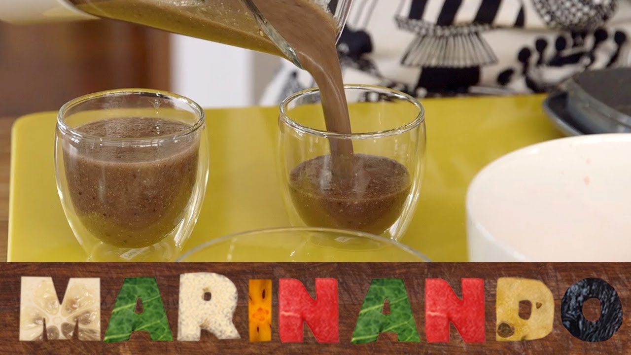 Suco de melancia com blueberry